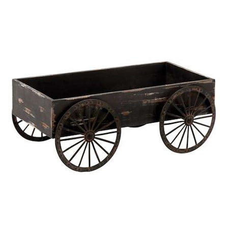 Wood Decor Cart In Light Grey Background With Royalty Look